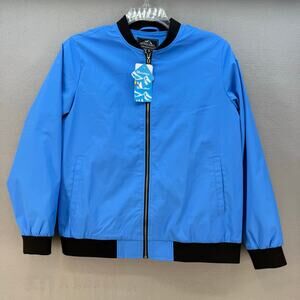 MagcoMsen Outdoor Jacket Women's L Blue Black Lightweight Bomber Jacket NWT